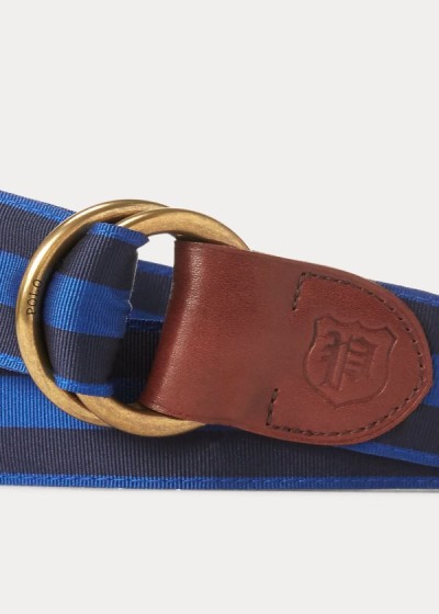 Cinturones Polo Ralph Lauren Hombre Azul Marino / Azul Rey Azules - Grosgrain O-Ring - TSGUY5793